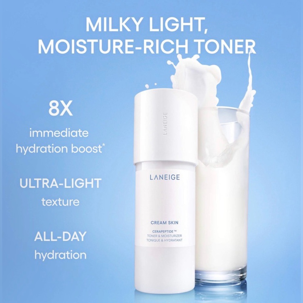 LANEIGE Cerapeptide Toner & Moisturizer- travel size (25ml)